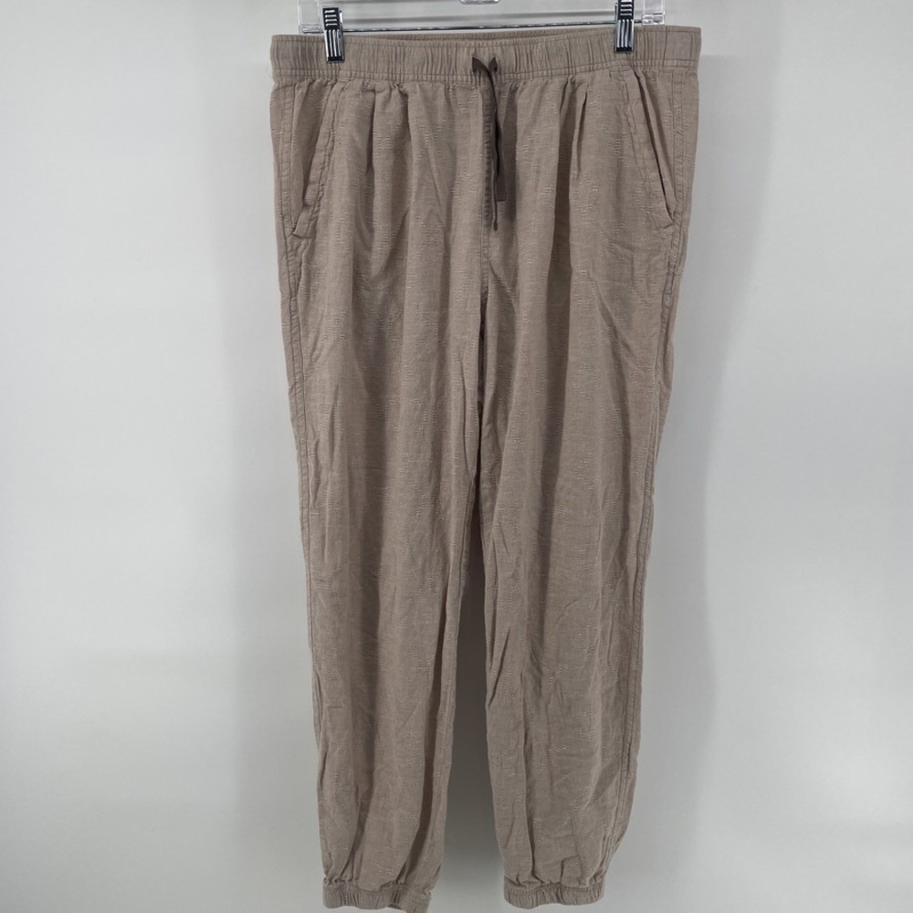 Patagonia Hemp Pants Womens M Oat Tan Relaxed Fit Jogger Drawstring Solid
